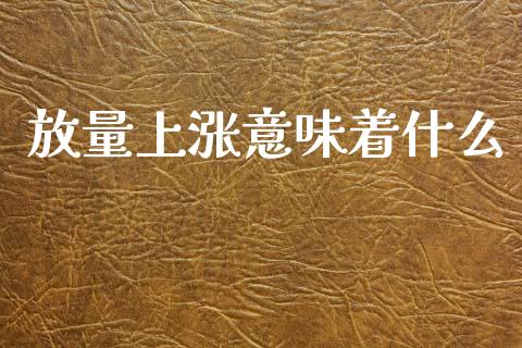 放量上涨意味着什么_https://m.15771688.com_美国道指_第1张