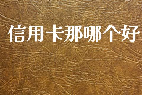 信用卡那哪个好_https://m.15771688.com_期货手续费_第1张