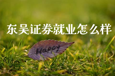 东吴证券就业怎么样_https://m.15771688.com_期货手续费_第1张
