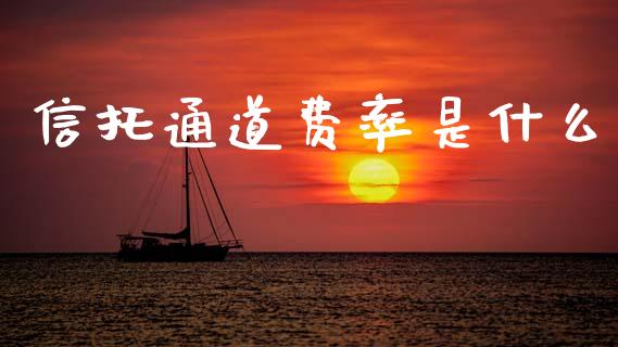信托通道费率是什么_https://m.15771688.com_道指实时行情_第1张