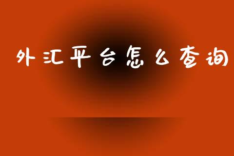 外汇平台怎么查询_https://m.15771688.com_美国道指_第1张