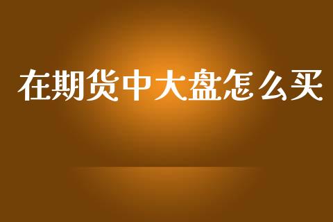 在期货中大盘怎么买_https://m.15771688.com_美国道指_第1张