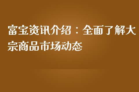 富宝资讯介绍：全面了解大宗商品市场动态_https://m.15771688.com_期货开户_第1张