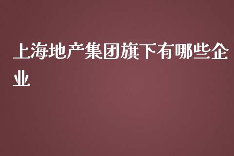 上海地产集团旗下有哪些企业_https://m.15771688.com_期货开户_第1张