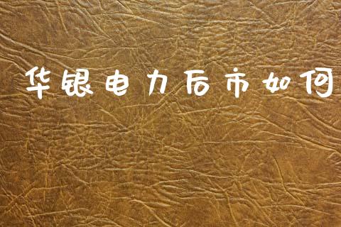 华银电力后市如何_https://m.15771688.com_道指实时行情_第1张