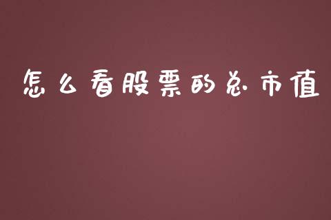 怎么看股票的总市值_https://m.15771688.com_道指实时行情_第1张
