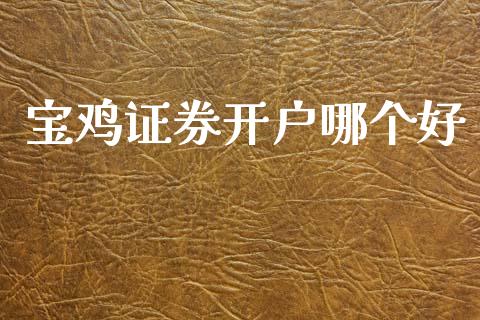 宝鸡证券开户哪个好_https://m.15771688.com_期货手续费_第1张