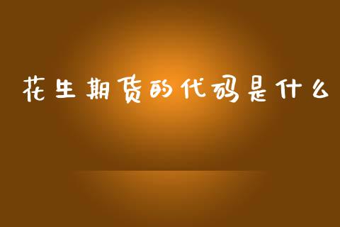 花生期货的代码是什么_https://m.15771688.com_道指实时行情_第1张