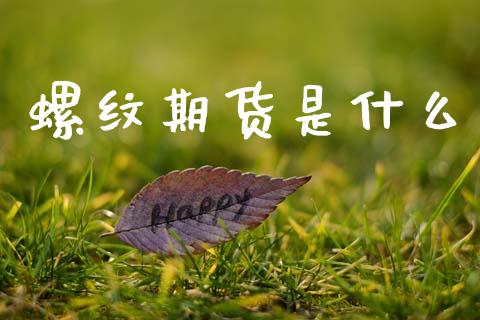 螺纹期货是什么_https://m.15771688.com_期货手续费_第1张