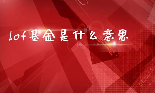 lof基金是什么意思_https://m.15771688.com_期货开户_第1张