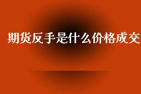 期货反手是什么价格成交_https://m.15771688.com_期货手续费_第1张