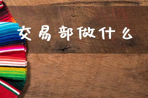 交易部做什么_https://m.15771688.com_期货手续费_第1张