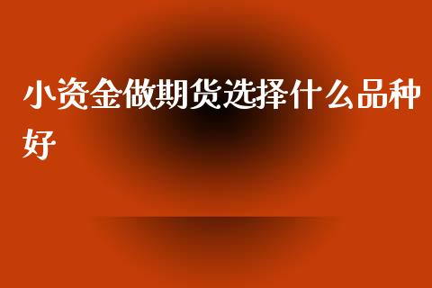 小资金做期货选择什么品种好_https://m.15771688.com_期货开户_第1张
