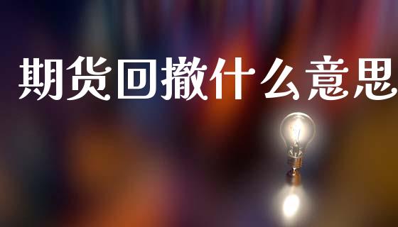 期货回撤什么意思_https://m.15771688.com_美国道指_第1张