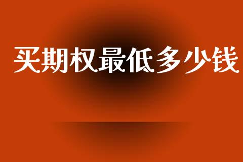 买期权最低多少钱_https://m.15771688.com_期货开户_第1张