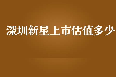 深圳新星上市估值多少_https://m.15771688.com_道指实时行情_第1张