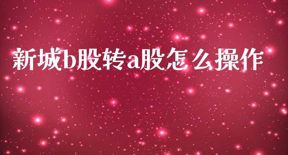 新城b股转a股怎么操作_https://m.15771688.com_期货开户_第1张
