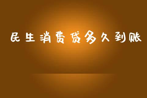 民生消费贷多久到账_https://m.15771688.com_期货手续费_第1张