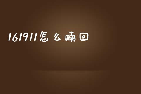 161911怎么赎回_https://m.15771688.com_期货开户_第1张