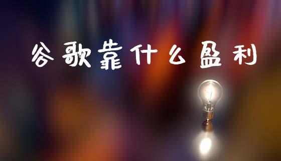 谷歌靠什么盈利_https://m.15771688.com_期货手续费_第1张