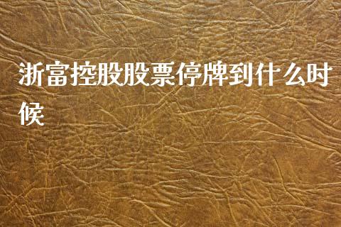 浙富控股股票停牌到什么时候_https://m.15771688.com_期货开户_第1张