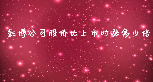 彭博公司股价比上市时涨多少倍_https://m.15771688.com_道指实时行情_第1张