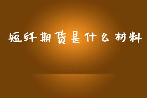 短纤期货是什么材料_https://m.15771688.com_美国道指_第1张
