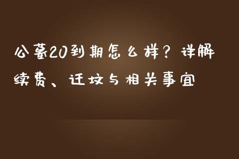公墓20到期怎么样？详解续费、迁坟与相关事宜_https://m.15771688.com_美国道指_第1张