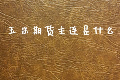 玉米期货主连是什么_https://m.15771688.com_期货开户_第1张