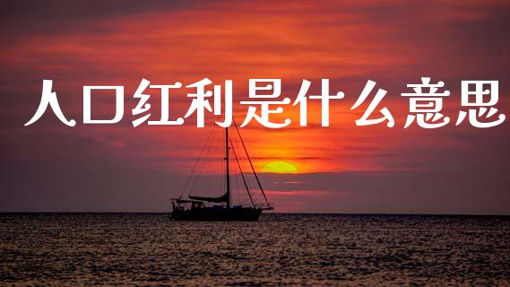人口红利是什么意思_https://m.15771688.com_期货开户_第1张