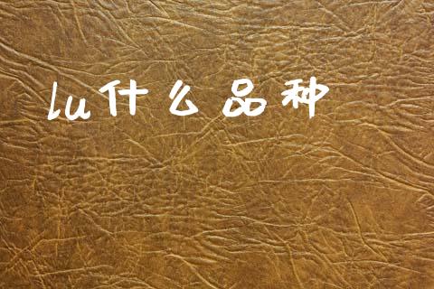 lu什么品种_https://m.15771688.com_期货开户_第1张
