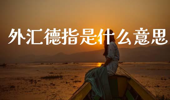 外汇德指是什么意思_https://m.15771688.com_期货开户_第1张