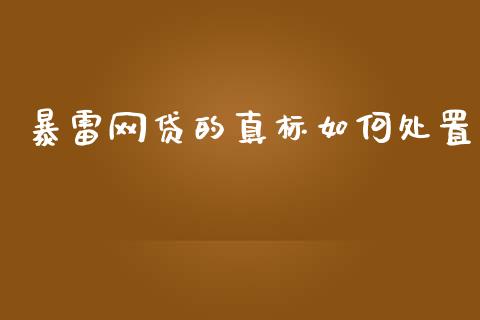 暴雷网贷的真标如何处置_https://m.15771688.com_期货开户_第1张
