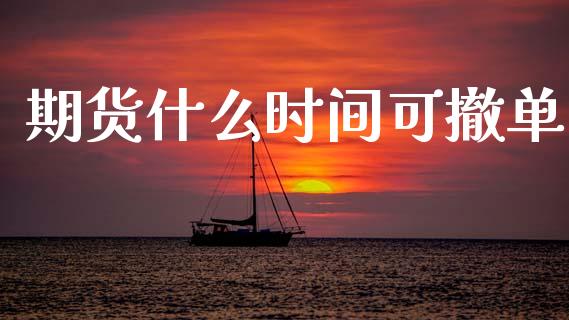 期货什么时间可撤单_https://m.15771688.com_期货手续费_第1张