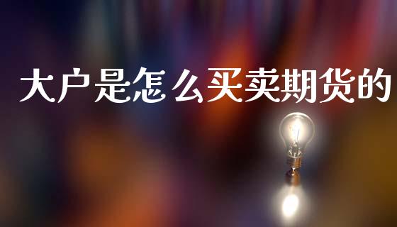 大户是怎么买卖期货的_https://m.15771688.com_期货手续费_第1张
