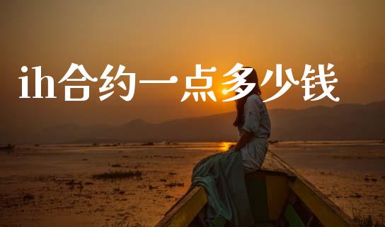 ih合约一点多少钱_https://m.15771688.com_期货开户_第1张