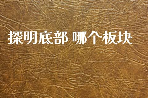 探明底部 哪个板块_https://m.15771688.com_期货开户_第1张