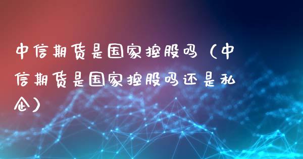 中信期货是国家控股吗（中信期货是国家控股吗还是私企）_https://m.15771688.com_期货手续费_第1张