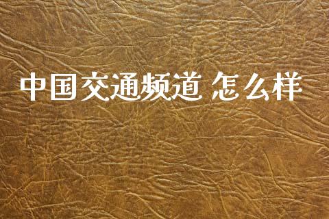 中国交通频道 怎么样_https://m.15771688.com_期货开户_第1张
