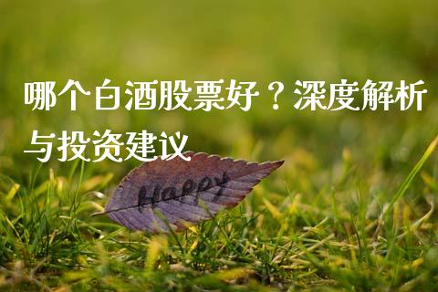 哪个白酒股票好？深度解析与投资建议_https://m.15771688.com_期货开户_第1张