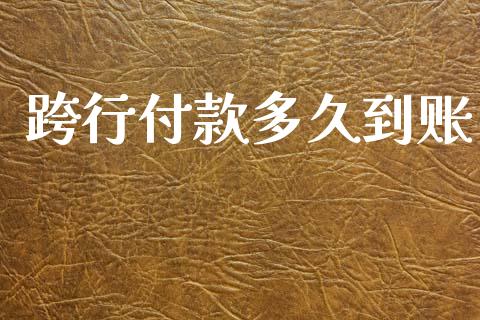 跨行付款多久到账_https://m.15771688.com_道指实时行情_第1张