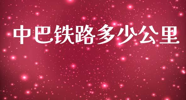 中巴铁路多少公里_https://m.15771688.com_期货开户_第1张