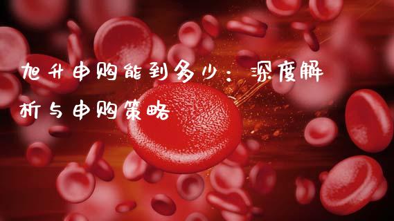 旭升申购能到多少：深度解析与申购策略_https://m.15771688.com_期货手续费_第1张