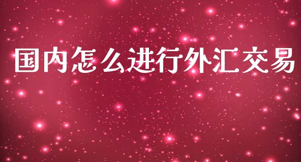 国内怎么进行外汇交易_https://m.15771688.com_期货手续费_第1张