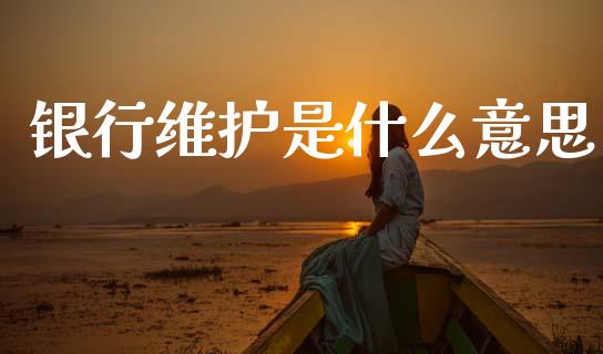 银行维护是什么意思_https://m.15771688.com_道指实时行情_第1张