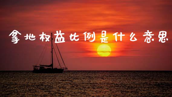拿地权益比例是什么意思_https://m.15771688.com_美国道指_第1张
