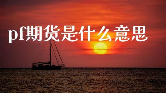 pf期货是什么意思_https://m.15771688.com_期货手续费_第1张