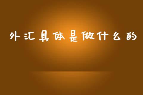 外汇具体是做什么的_https://m.15771688.com_道指实时行情_第1张