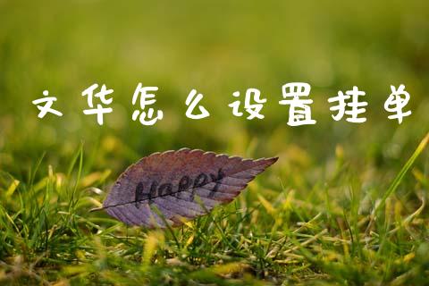 文华怎么设置挂单_https://m.15771688.com_道指实时行情_第1张