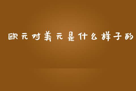 欧元对美元是什么样子的_https://m.15771688.com_期货手续费_第1张